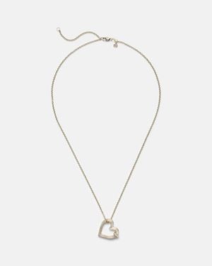 Sydney Evan Collana Fluted Heart - Metallizzato