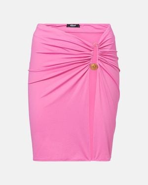 Versace Minifalda Safety Pin De Jersey - Rosa