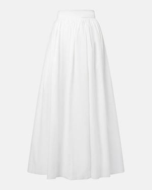 Adriana Degreas Cotton Maxi Skirt - White