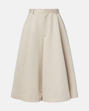 Bottega Veneta Cotton And Silk Twill Culottes - White
