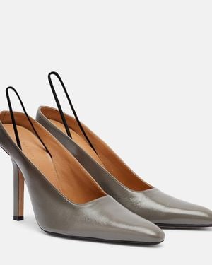 Calvin Klein Suki Leather Court Shoes - Brown