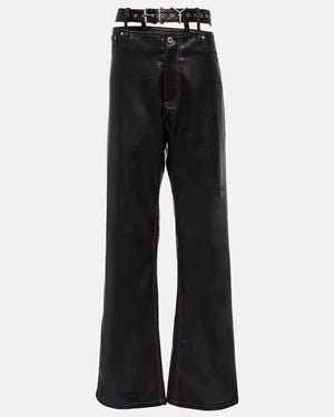 Y. Project Pantalones Anchos Y Belt - Negro