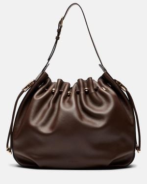Zimmermann Halcyon Large Leather Bucket Bag - Brown