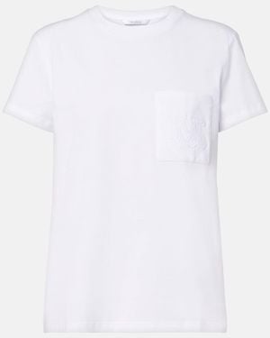 Max Mara Monogram Cotton Jersey T-Shirt - White