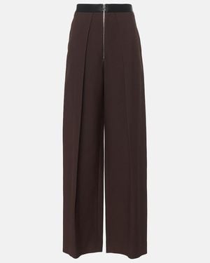 KHAITE Marine Wide-Leg Trousers - Brown