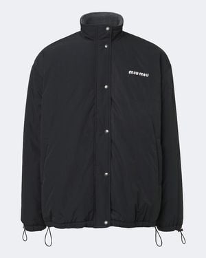 Miu Miu Ponge Blouson Jacket - Black