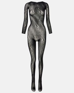 Wolford Sheer Mesh Catsuit - Black