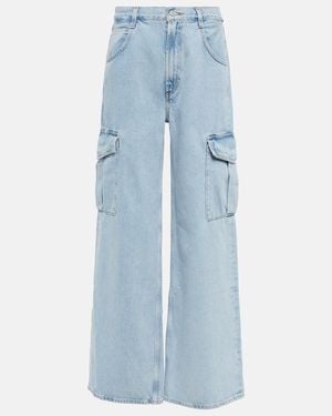 Agolde Minka Denim Cargo Pants - Blue