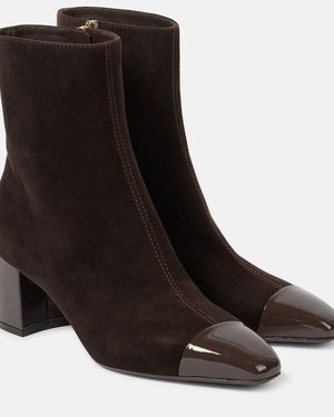 Ferragamo Sambi Suede Ankle Boots - Black