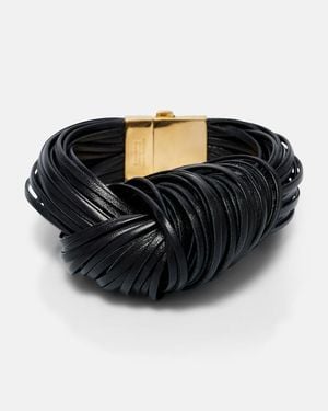 Bottega Veneta Leather Bracelet - Black