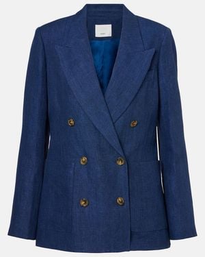 Citizens of Humanity X Argent Chelsea Linen Denim Blazer - Blue