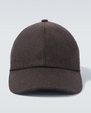 Agnona Wool Baseball Cap - Grey