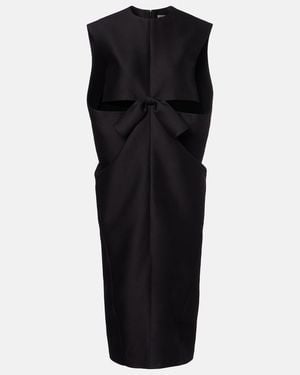 Balenciaga Midikleid Aus Satin - Schwarz