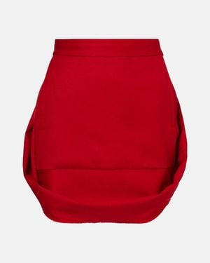 Vivienne Westwood Mini Frame Wool Miniskirt - Red