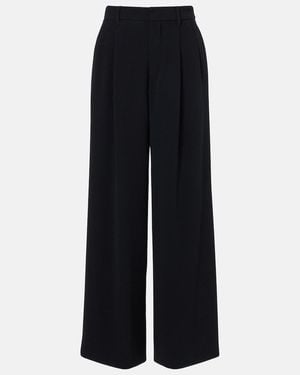 Max Mara Donata Satin Wide-Leg Trousers - Blue