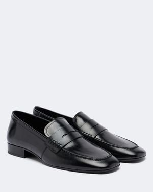 Dries Van Noten Leather Penny Loafers - Black