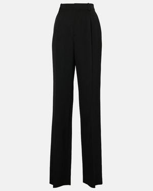 Saint Laurent Wool Tuxedo Pants - Black