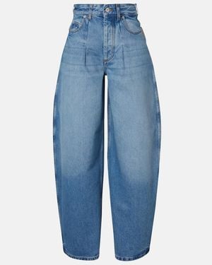 Jacquemus Ovalo De-Nimes Barrel-Leg Jeans - Blue