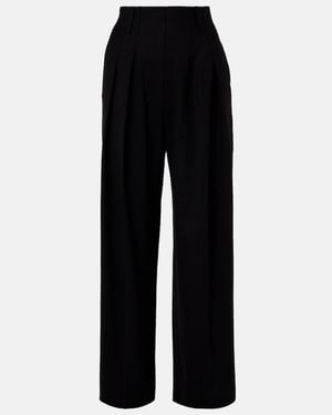 Victoria Beckham High-Rise Wide-Leg Trousers - Black