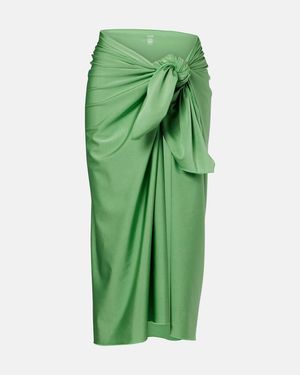JADE Swim Nyla Satin Beach Cover-Up - Green