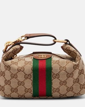 Gucci Henkeltasche J Mini Aus Canvas - Braun