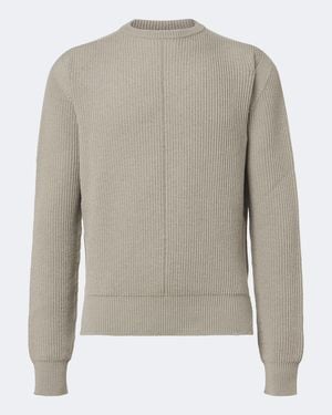 Rick Owens Rippstrickpullover Aus Schurwolle - Grau
