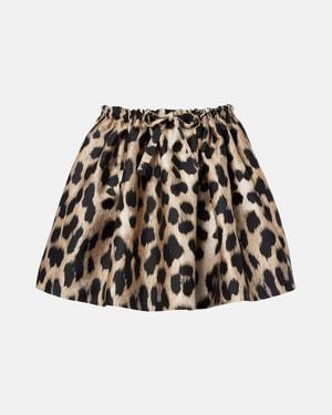 Givenchy Leopard-Print Miniskirt - Black