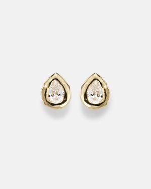 Octavia Elizabeth Nesting Gem 18kt Gold Earrings With Diamonds - Metallic