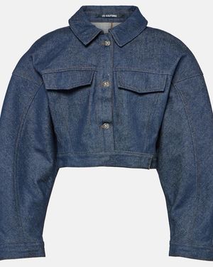 Jacquemus Cropped-Jeansjacke La Veste De-Nimes Obra - Blau