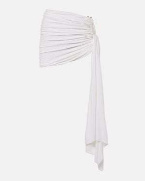 Christopher Esber Cutout Ruched Miniskirt - White