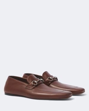 Gucci Horsebit Leather Loafers - Brown