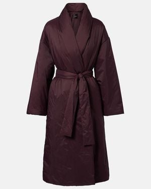 Leset Bo Belted Taffeta Puffer Coat - Red