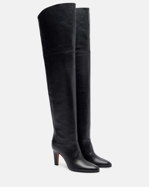 Chloé Eve 85 Leather Over-The-Knee Boots - Black