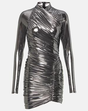 Ferragamo Mini-Colored Gathered Dress - Metallic