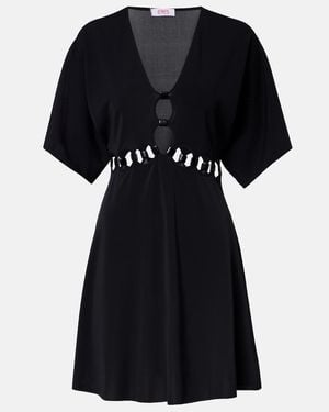 Eres Connection Cutout Jersey Minidress - Black