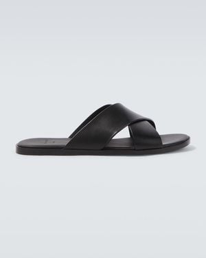 Magnanni Leather Slides - Brown