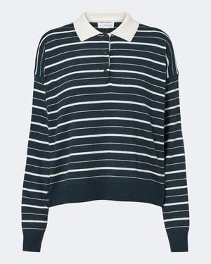 Velvet Polopullover Kaelin Aus Baumwolle Und Kaschmir - Blau