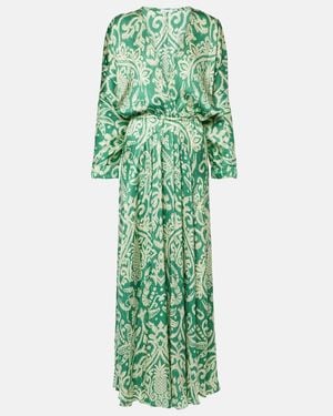 Poupette Ilona Printed Maxi Dress - Green