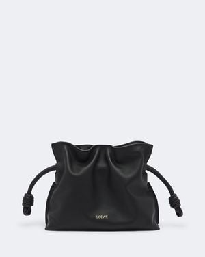 Loewe Flamenco Mini Leather Clutch - Black