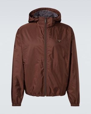 Prada Reversible Hooded Re-Nylon Jacket - Brown