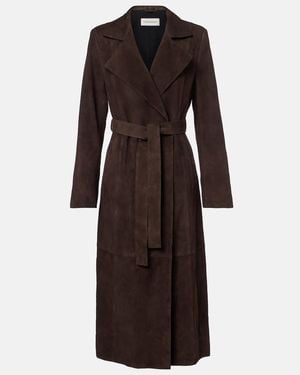 Nour Hammour Mantel Winona Aus Veloursleder - Braun