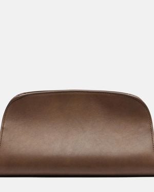 The Row Clutch Peggy Small Aus Leder - Braun