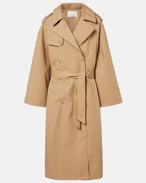 Frankie Shop Riva Oversized Cotton Trench Coat - Natural