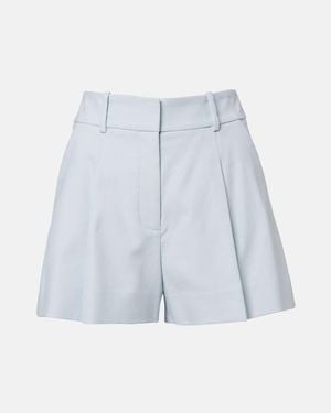 Veronica Beard Craig Cotton-Blend Twill Shorts - Blue