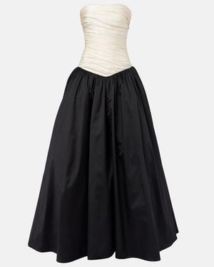 Marmar Halim Strapless Mikado And Taffeta Gown - Black