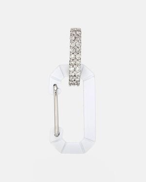 Eera Chiara Small 18Kt And Single Earring With Diamonds - White