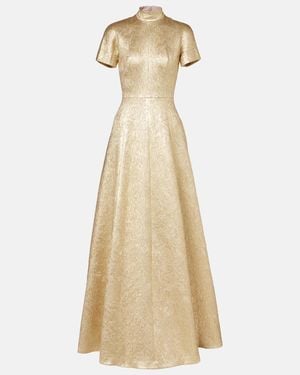 Emilia Wickstead Malinda Metallic Cloque Gown - Natural