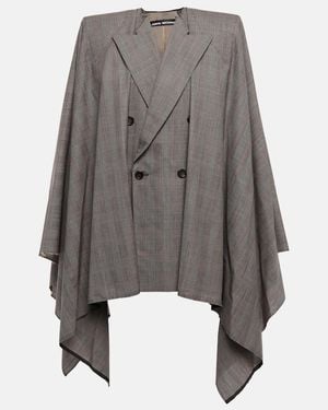 Junya Watanabe Blazer Wool Minidress - Gray