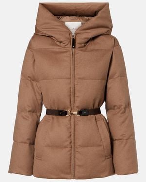 Max Mara The Cube Corona Camel Hair Puffer Jacket - Brown