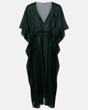 Eres Voilier Cotton Voile Kaftan - Green